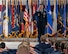U.S. Air Force Col. George Chapman, incoming 91st Missile Wing (91st MW) commander, renders a salute to a formation of 91st MW Airmen during a change of command ceremony at Minot Air Force Base, North Dakota, July 8, 2026. Chapman was the deputy commander of the 91st MW previously and reflected on the steadfast and lethal force that the 91st MW represents. (U.S. Air Force photo by Airman Benjamin Selchow)