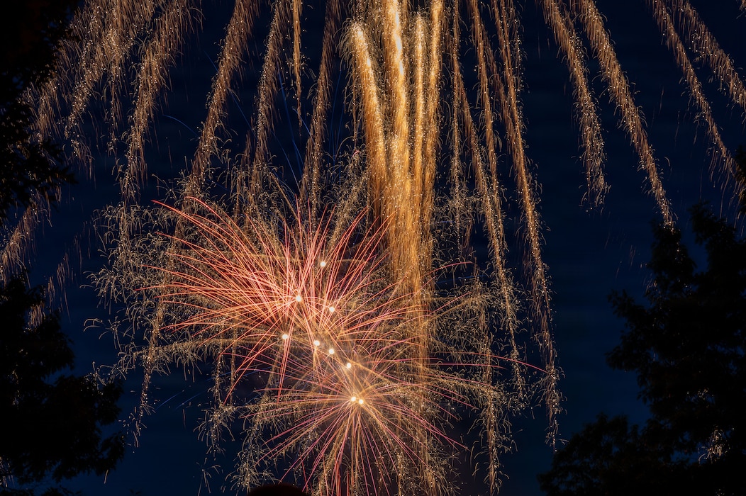 The Kaiserslautern Military Community sets off fireworks during Freedom Fest at Ramstein Air Base, Germany, July 4, 2026.