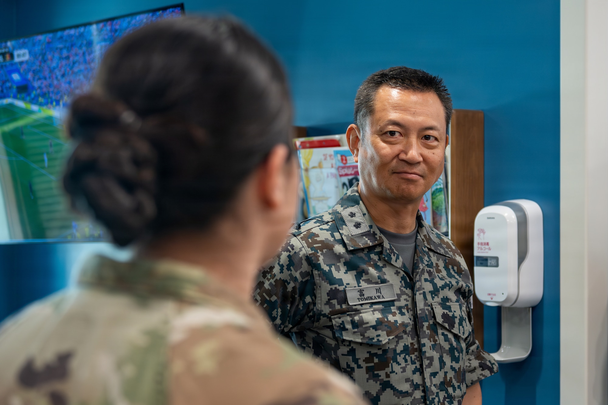 Japan Air Self-Defense Force Maj. Gen. Teru Tomikawa, 3rd Air Wing (AW) commander, visits the 35th Medical Group.