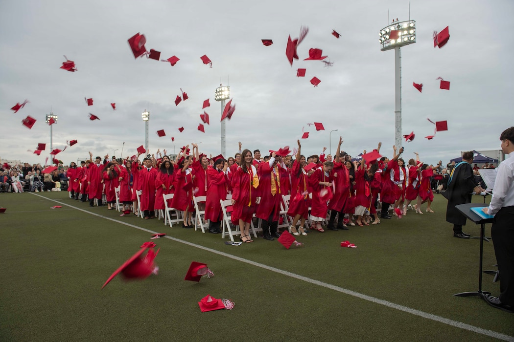 Nile C. Kinnick High School held a graduation ceremony for the Class of 2026 at Fleet Activities Yokosuka’s Berkey Field.