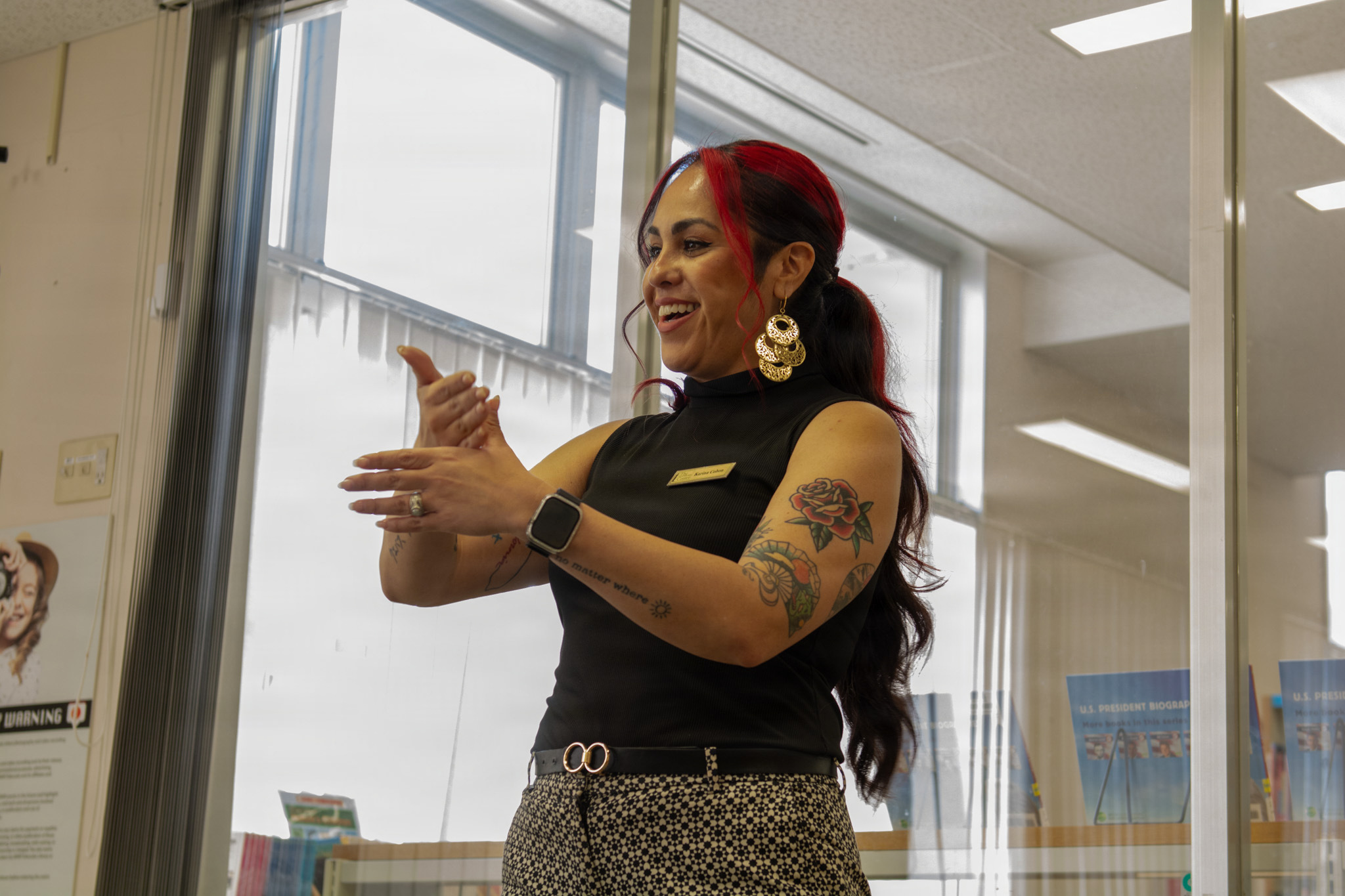 arina Cohen, a Family Advocacy Program Victim Advocate and Educator for Fleet and Family Support Center, leads a Baby Sign Language class at the Fleet and Family Support Center at Commander, Fleet Activities Yokosuka May 14, 2026.