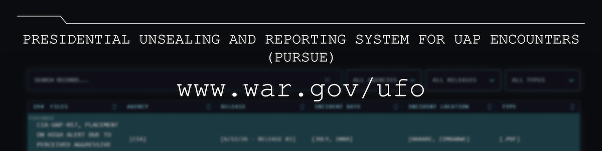 Presidential Unsealing and Reporting System for UAP Encounters (PURSUE)