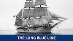 A title card for the Revenue Cutter Service Academy Story featuring the USRC Chase in the late 1800s.