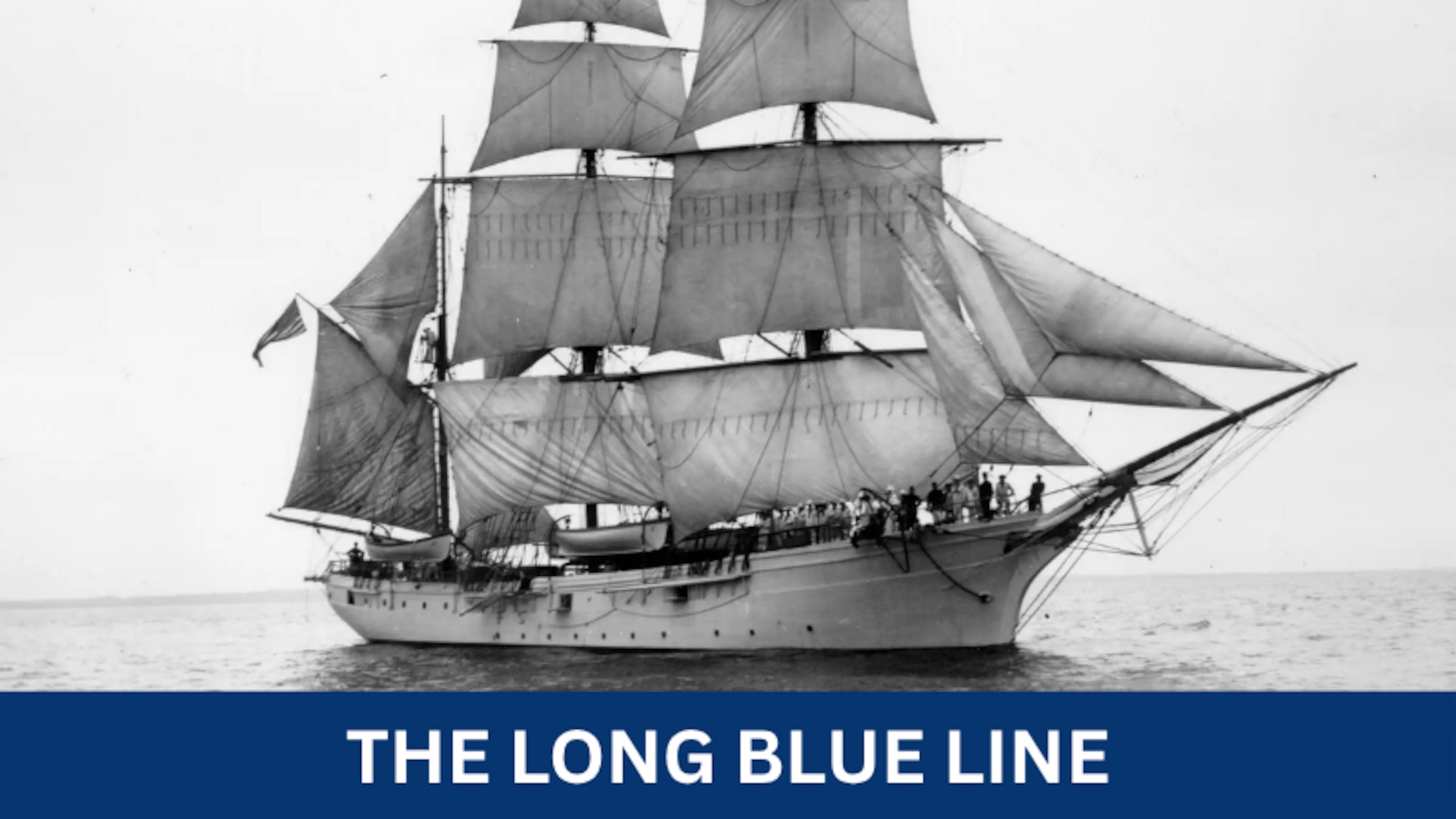 A title card for the Revenue Cutter Service Academy Story featuring the USRC Chase in the late 1800s.