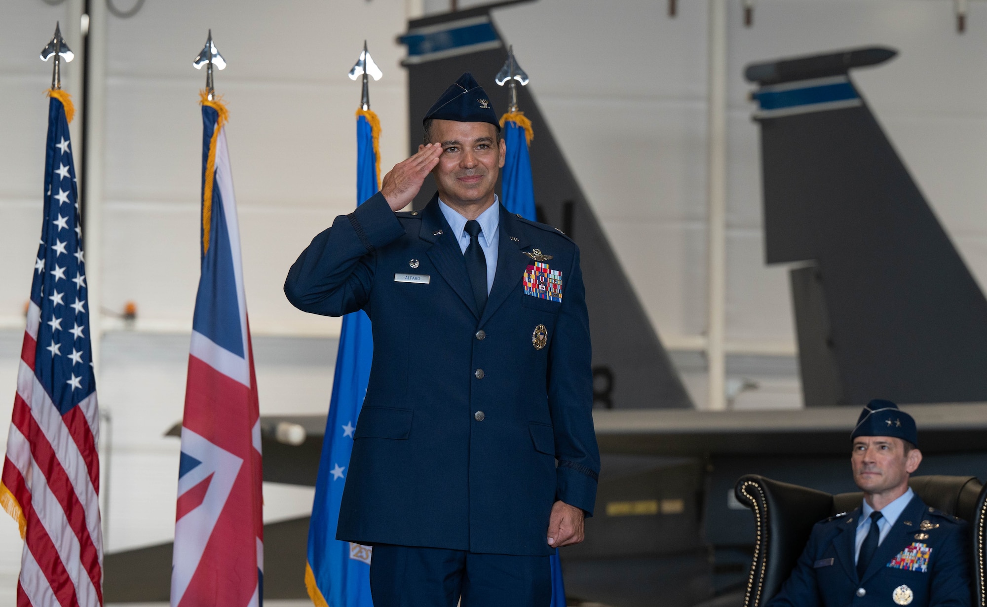Col. Alfaro salutes formations
