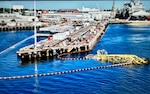 Coast Guard Sector Charleston personnel respond to a submerged crane which fell into the Cooper River in Charleston, South Carolina, July 11, 2026.