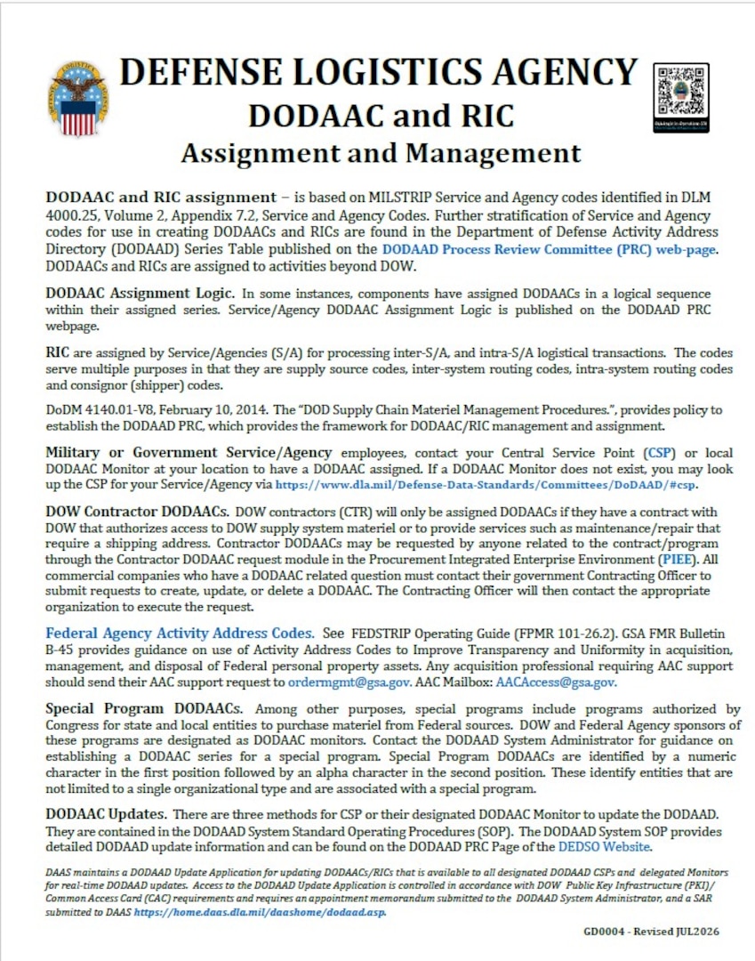 J3 DODAAC and RIC thumbnail