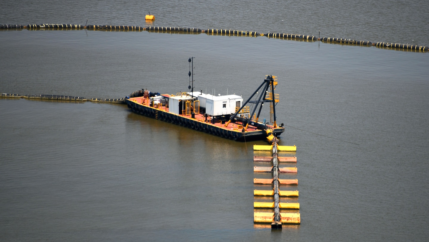Picture of a dredge.