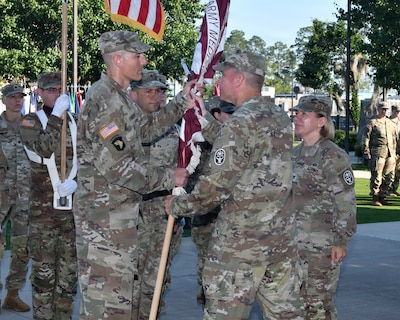 Leadership of U.S. Army Medical Department Activity–Fort Stewart officially transitioned July 8 as Col. Margaret Berryman relinquished command of Winn Army Community Hospital to Col. Alex Montgomery during a change of command ceremony at Cashe Garden.