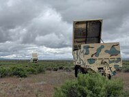 Surrogate targets created by a collaboration between the Oregon National Guard's 173rd Fighter Wing and Klamath Community College personnel are placed in the Kingsley Field range, May 29, 2026, in Oregon.