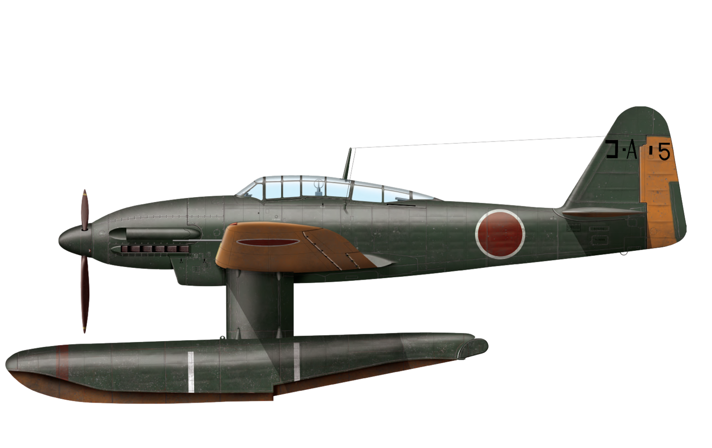 The No. 5 prototype of the M6A1 Seiran in one of its color Schemes.