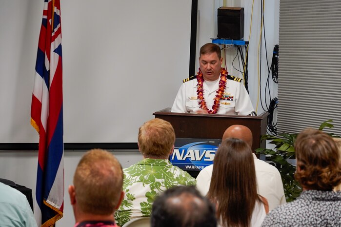 Lt. Cmdr. Michael Johnson relieved Cmdr. Nathan Battle as NUWC Division, Keyport Detachment Pacific’s new officer in charge during a Change of Charge ceremony at the Navy Lodge on Ford Island, July 10. NUWC Division, Keyport Commanding Officer Capt. Brandon Monaghan served as presiding officer speaker.