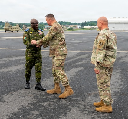 Senior leaders from the Côte d'Ivoire Armed Forces (FACI), accompanied by Pennsylvania National Guard leadership receive a demonstration of capabilities during a tour of multiple facilities here, June 26, 2026, including: the Training Support Center (TSC); the Eastern Army National Guard Aviation Training Site (EAATS); the 166th Regiment - Regional Training Institute (RTI); the Medical Battalion Training Site (MBTS); the Northeast Counterdrug Training Center (NCTC); Task Force Cyber and the Unmanned Aircraft Systems Training and Innovation Facility.

The tour showcased the installation’s premier training environments and marked the transition of the recently signed State Partnership Program (SPP) agreement into active, operational military-to-military engagement focusing on joint readiness and innovation. (U.S. Army National Guard photo by Wayne V. Hall)