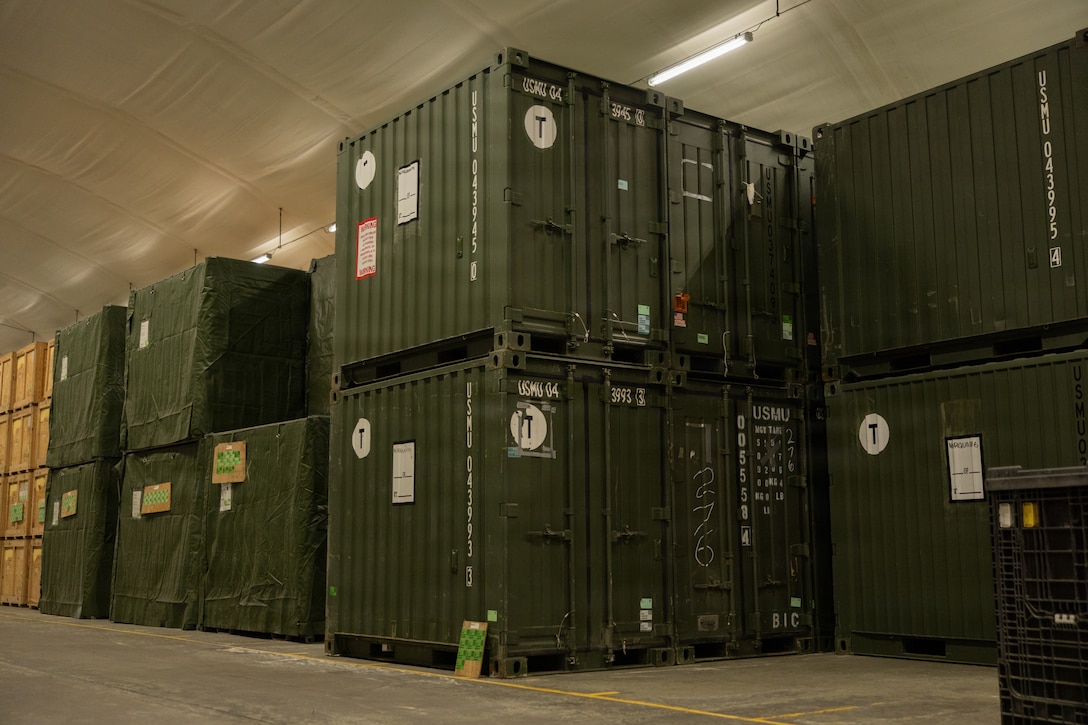 U.S. Marine Corps equipment and supplies are staged in preparation for exercise Cold Response 26 in Tromsdalen, Norway, Jan. 22, 2026. The Marine Corps Pre-positioning Program-Norway, managed by Blount Island Command, enables the rapid outfitting of a deployed Marine Air-Ground Task Force by storing ready-to-use equipment in climate-controlled caves. Exercise Cold Response 26 is a Norwegian-led winter military exercise designed to enhance collective defense capabilities and ensure U.S. readiness to rapidly deploy and seamlessly operate alongside NATO Allies in challenging arctic conditions. (U.S. Marine Corps photo by Lance Cpl. Franco Lewis)