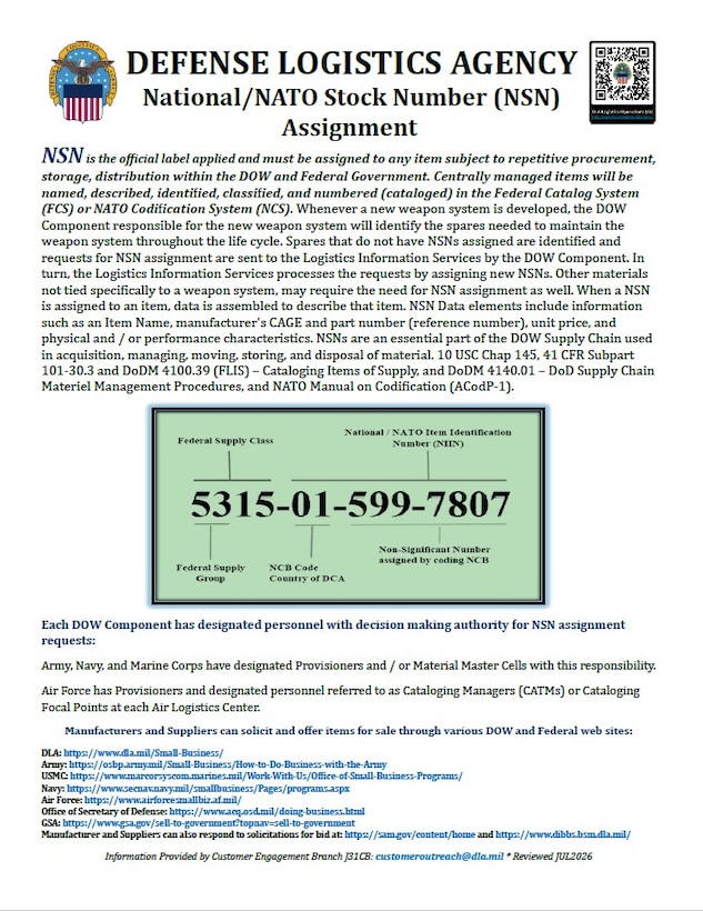 National/NATO Stock Number Assignment thumbnail