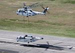 A CH-53K from Air Test and Evaluation Squadron 21 (HX-21) performs a recovery rigging evaluation of a CH-53K Engineering Development Model without engines, most gearboxes and tail pylon. This expansion of the aircraft’s capabilities, including understanding the flight characteristics and load dynamics in such a heavy lift, ensures the Marine Corps can safely execute a Tactical Recovery of Aircraft and Personnel (TRAP) mission in the future.