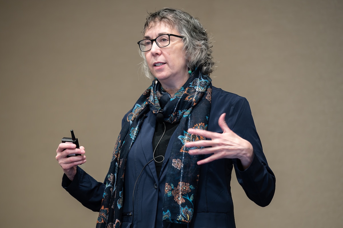 Image of a person talking.