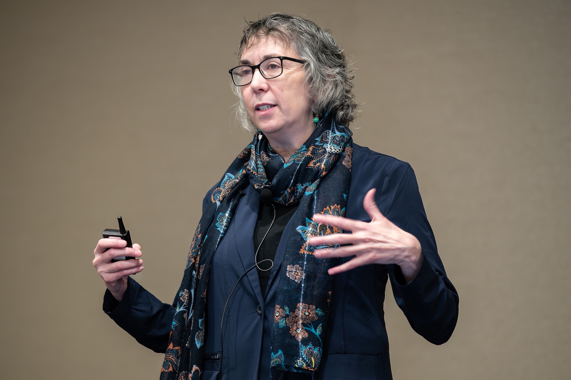 Image of a person talking.