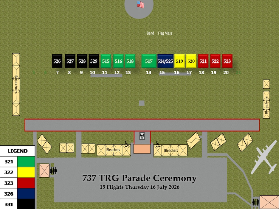Flights 500-514 BMT Parade Ceremony Line-up