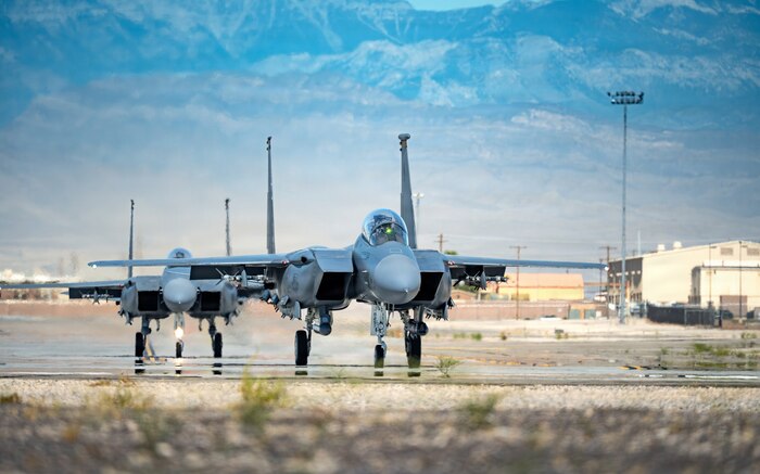 Two aircraft taxiing