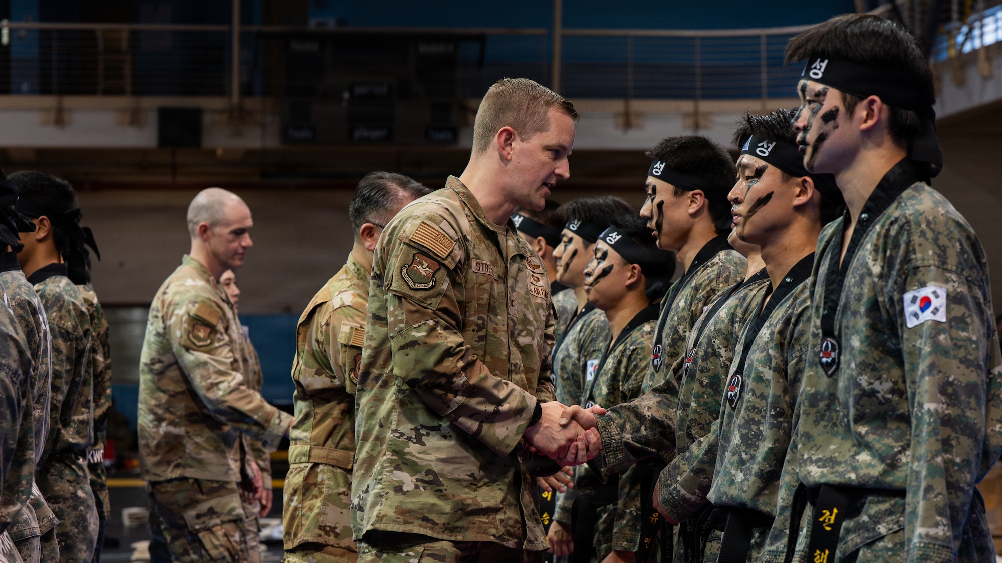 People shaking hands.