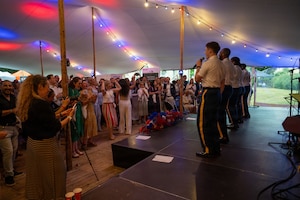 The United States Consulate - Munich, Germany hosted leaders and community members in Munich, Germany, to celebrate the 250th Anniversary of the Declaration of Independence of the United States  July 1, 2026. The USAREUR-AF Band & Chorus entertained the crowd with their performance throughout the night.