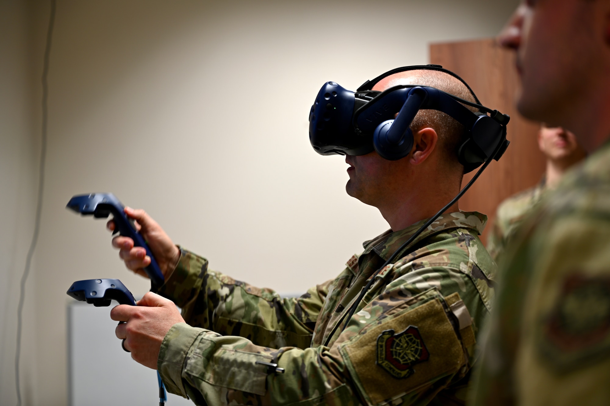 a person using a VR mask