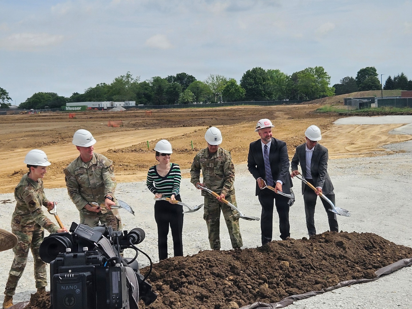 Wright-Patterson Air Force Base leaders, project contractors and a representative from U.S. Rep. Mike Turner's office break ground on a modernized lodging facility at Wright-Patterson Air Force Base, Ohio, June 11, 2026. The U.S. Army Corps of Engineers construction project, sponsored by Air Force Services, included a five-story visiting quarters and four temporary lodging facilities designed to improve the quality of life for traveling personnel while consolidating lodging efforts and reducing maintenance expenses.