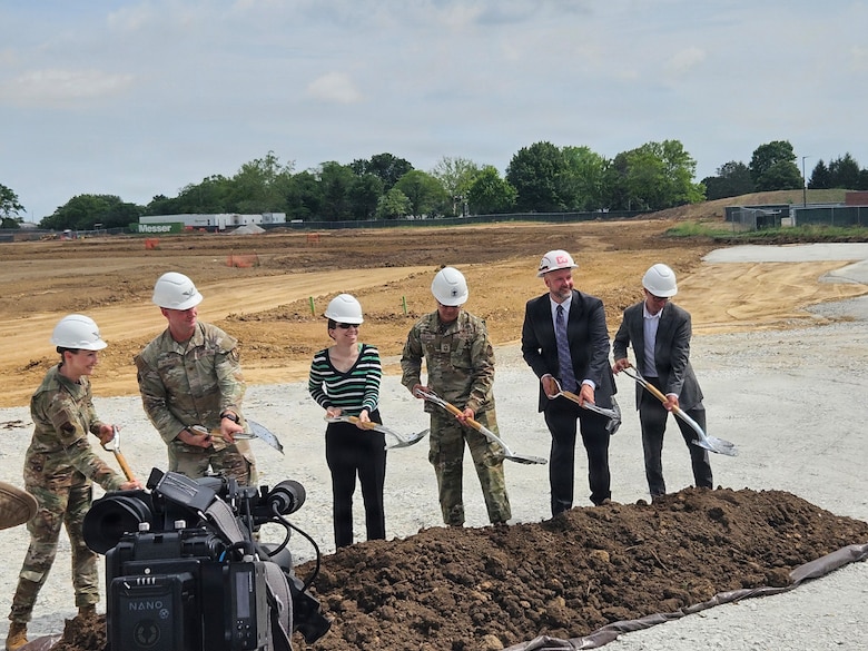 Wright-Patterson Air Force Base leaders, project contractors and a representative from U.S. Rep. Mike Turner's office break ground on a modernized lodging facility at Wright-Patterson Air Force Base, Ohio, June 11, 2026. The U.S. Army Corps of Engineers construction project, sponsored by Air Force Services, included a five-story visiting quarters and four temporary lodging facilities designed to improve the quality of life for traveling personnel while consolidating lodging efforts and reducing maintenance expenses.