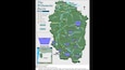 Map of Oregon's Willamette Basin showing the real-time water levels of 13 federal reservoirs using teacup-shaped diagrams.