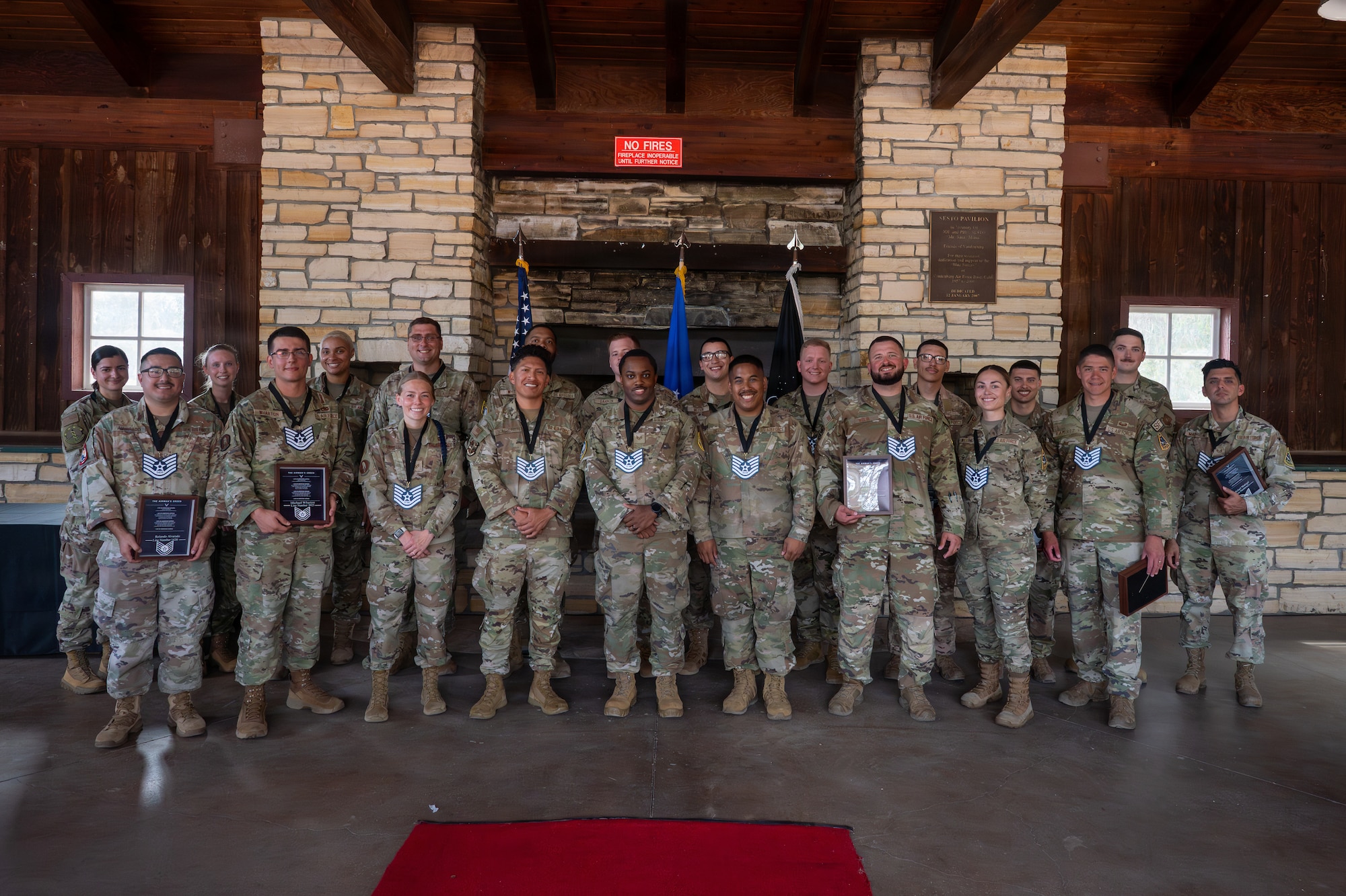 23 new technical sergeants pose for group photo.