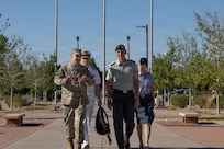 General Gregory Guillot, commander, North American Aerospace Defense Command and U.S. Northern Command, welcomes General Eirik Kristoffersen, Norwegian Chief of Defence, to the command’s headquarters building in Colorado Springs, Colorado, July 14, 2026. General Kristoffersen visited NORAD and USNORTHCOM to discuss opportunities for arctic and High North collaboration. (U.S. Department of War photo by MSgt Tabitha M. Lee)