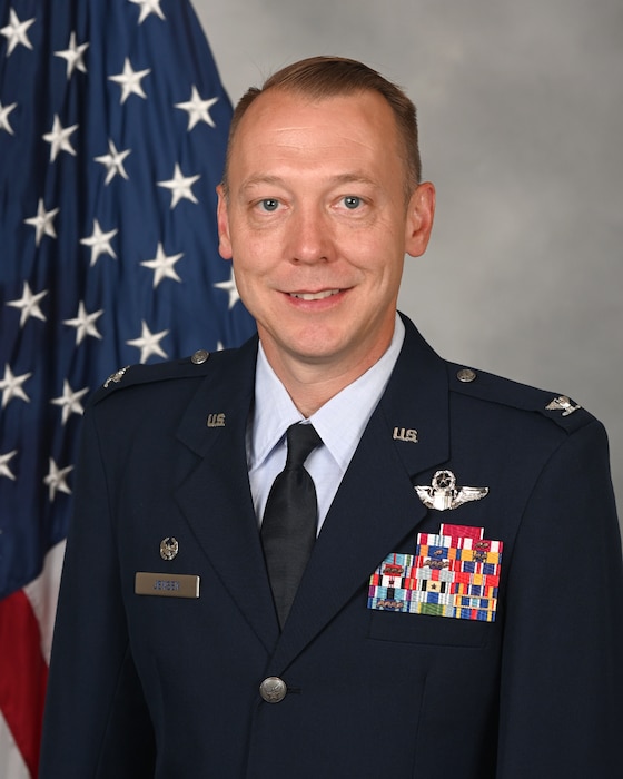 An official portrait of U.S. Air Force Col. Joshua D. "JJ" Jensen.