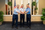 Chairman of the Joint Chief of Staff Gen. Dan Caine, Chief of Staff of the Japan Joint Staff Gen. Uchikura Hiroaki and Republic of Korea Chairman of Joint Chiefs of Staff Gen. Jin Yong-Sung pose for a photo prior to a trilateral meeting at the Pentagon, July 15, 2026. (DoW photo by Chief Mass Communication Specialist James Mullen)
