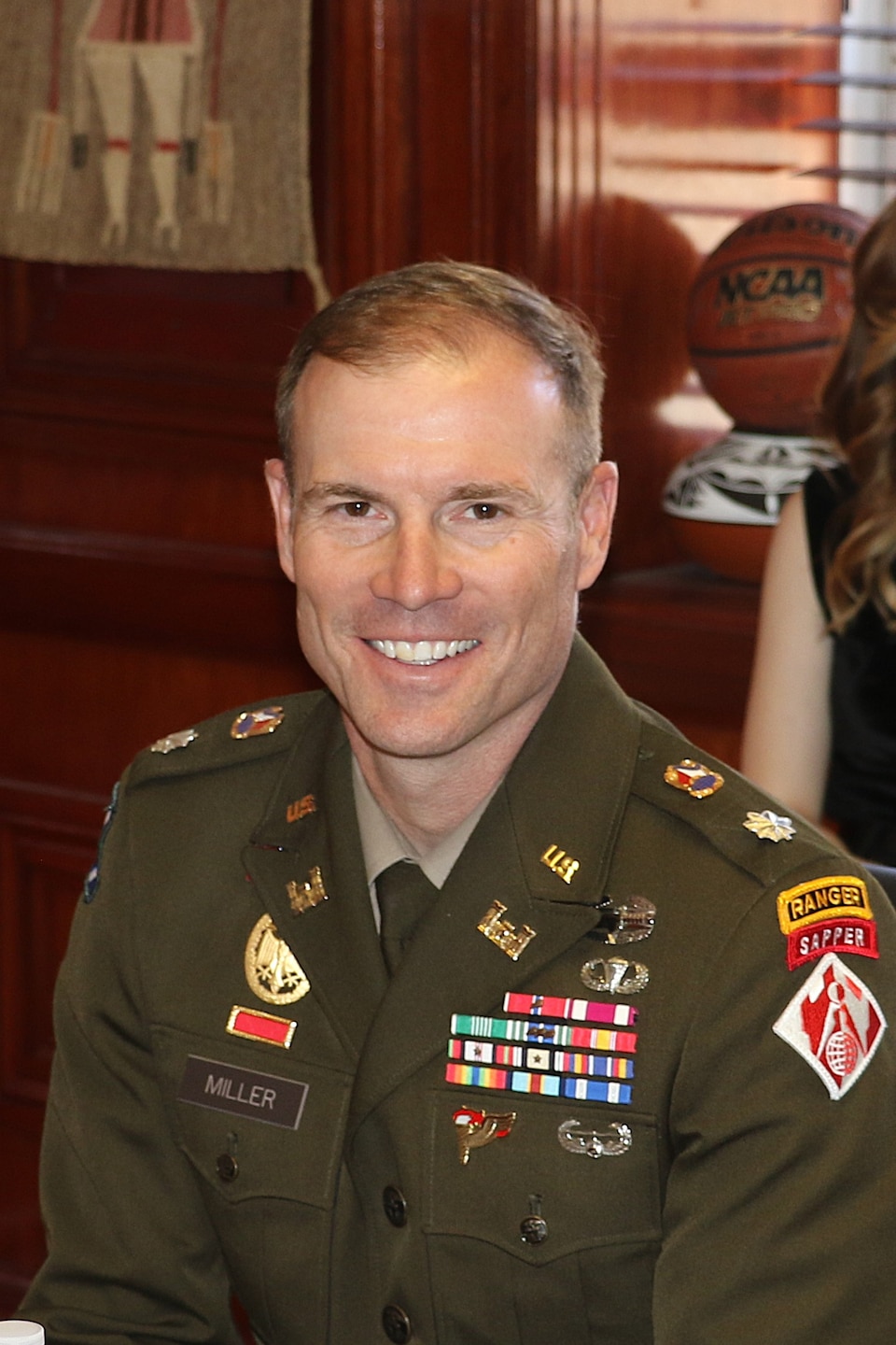 Albuquerque District Commander Lt. Col. Matthew Miller poses for a photo before recognizing the Navajo Nation Silver Jackets Team as the “Silver Jackets’ Team of the Year” award for 2025 during and event June 1 in Window Rock, Arizona. Miller assumed command of the U.S. Army Corps of Engineers’ Albuquerque District in 2024.
