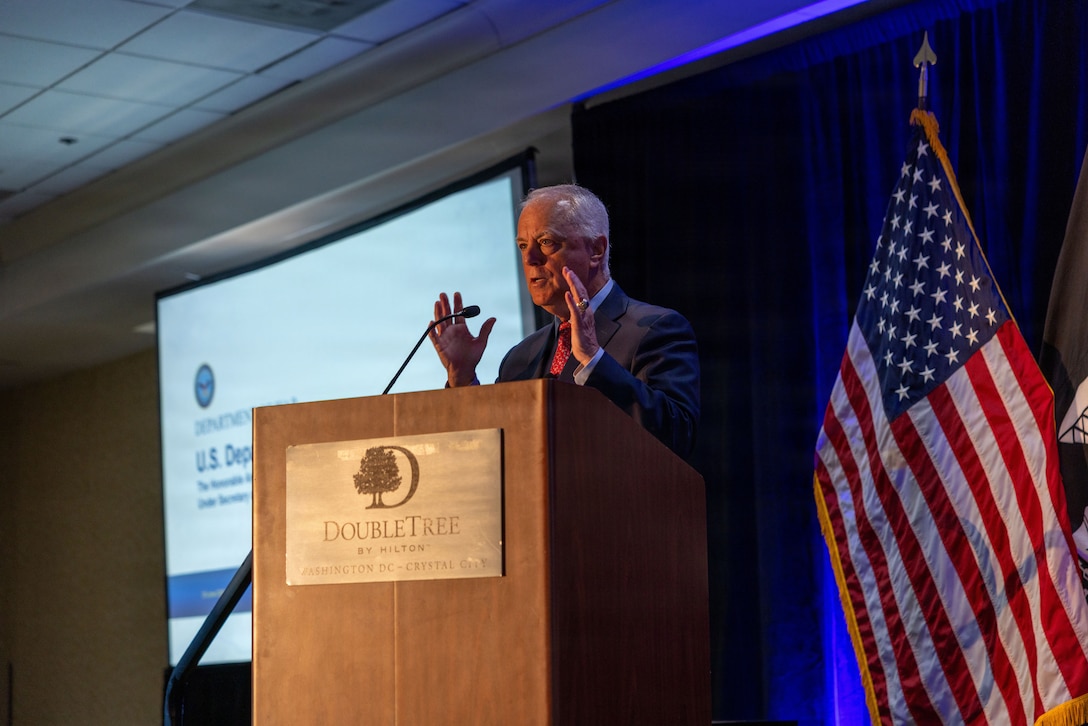 Hon. Anthony Tata, Under Secretary of War for Personnel and Readiness, provides remarks during the 2026 Vietnam War Annual Government Briefing in Arlington