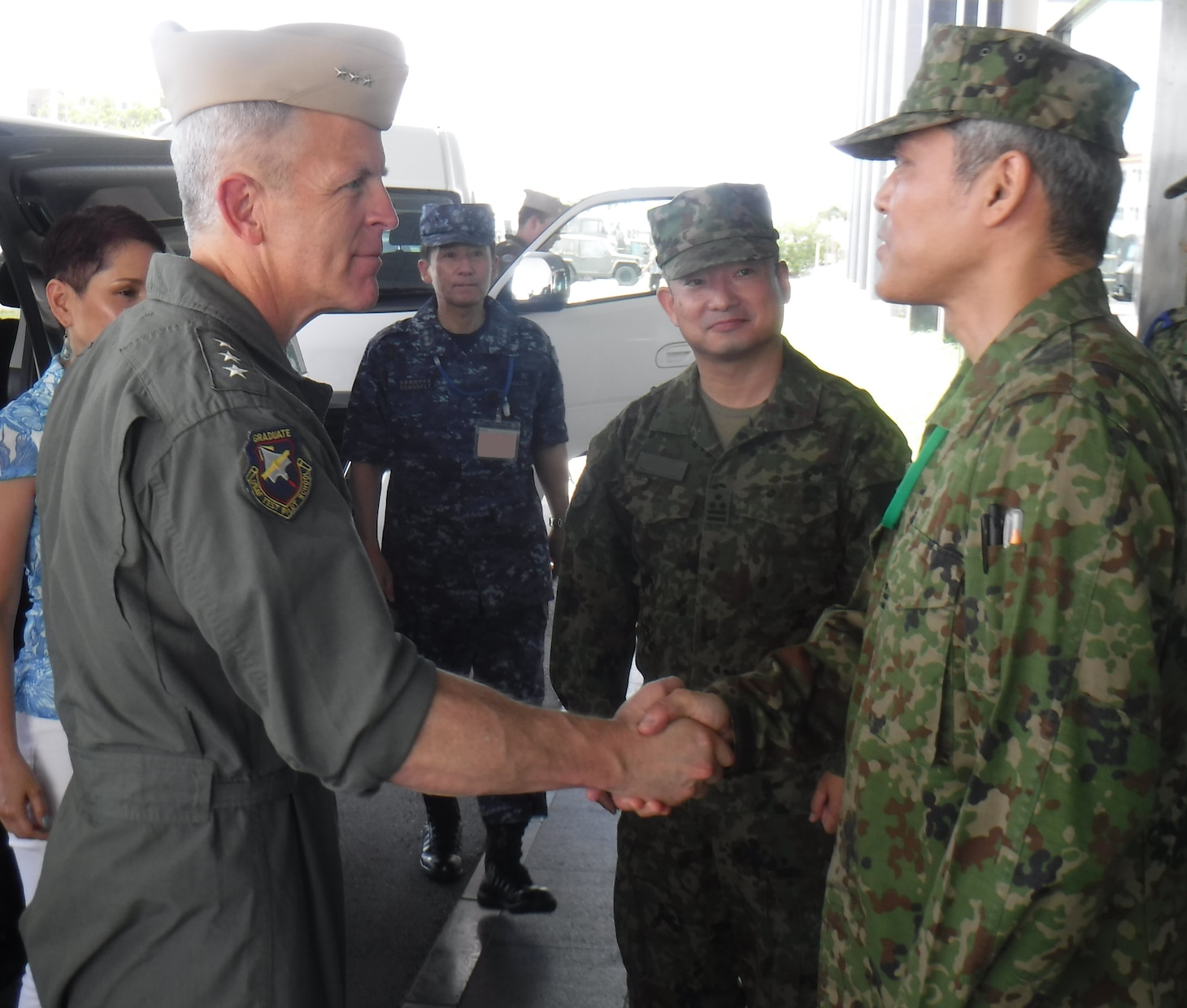 U.S. 7th Fleet Commander Vice Adm. Pat Hannifin visits Japan Self-Defense Force joint bases in Okinawa and Yonaguni, Japan.