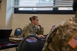 Air National Guard Staff Sgt. Erin Parkin, 137 Special Ops Communications, completes an exercise simulating a cybersecurity event during Cyber Shield 2026 at the Professional Education Center in Little Rock, Arkansas, July 13, 2026. Cyber Shield 2026 is the largest annual Department of Defense cyber training event, bringing together more than 1,000 participants from 44 states and territories and 23 countries to collaborate and strengthen cyber capabilities on a global scale. Photo by Staff Sgt. Jason Archer.