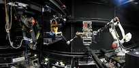 U.S. Naval Research Laboratory (NRL) Front End Robotics Enabling Near-term Demonstration (FREND) during engineering arm grapple testing at NRL headquarters in Washington, D.C., March 25, 2008. (U.S. Navy historical photo)