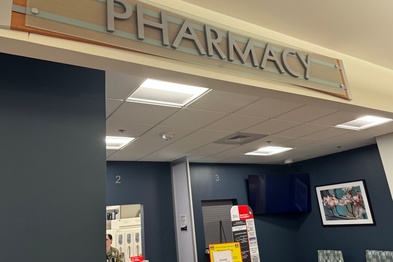 A pharmacy waiting area.