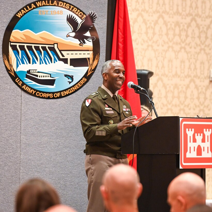 Maj. Gen. Jason E. Kelly officiates the Change of Command ceremony