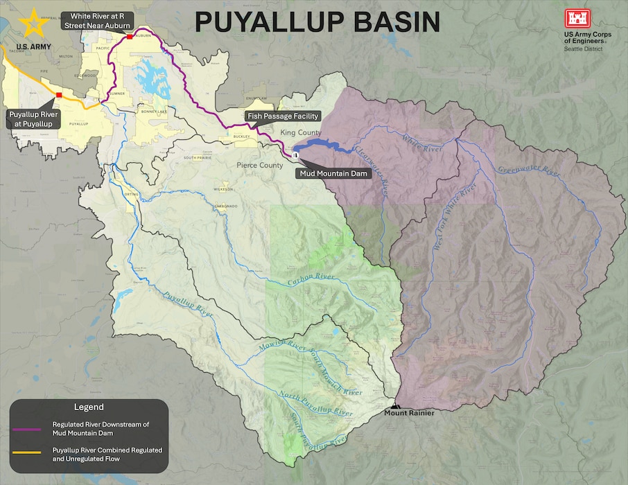 Puyallup River Basin Map