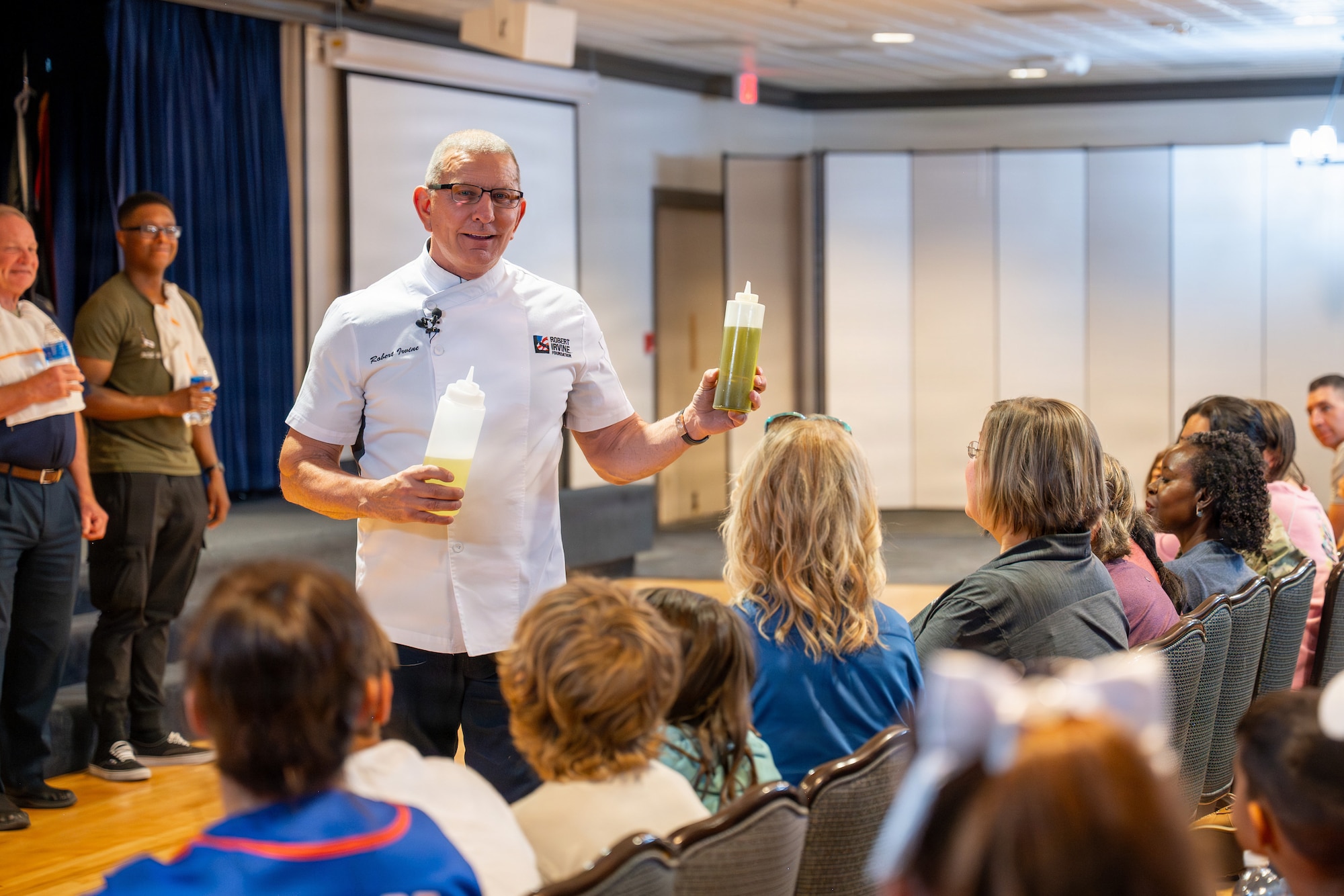 Chef Irvine does a demonstration