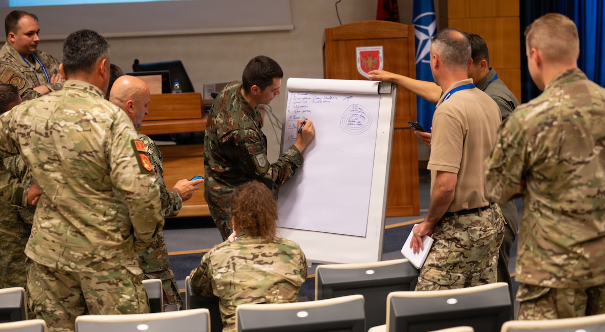 Members of the European Partnership Flight conference prepare for their scenario discussions