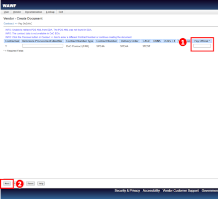 Steps to take in the Combo Invoicing Process to create and submit an invoice (payment request) and a receiving report simultaneously.