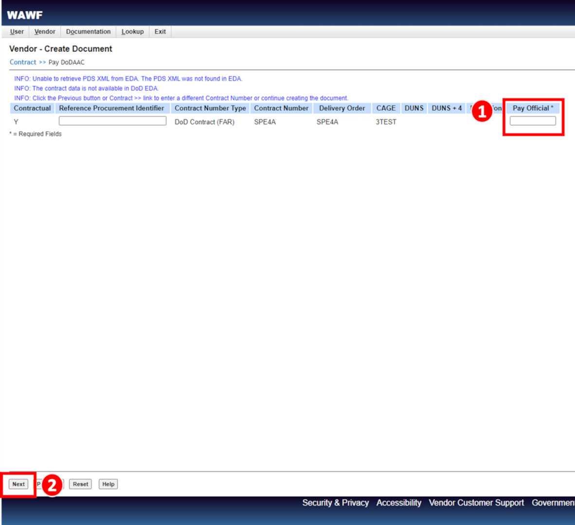 Steps to take in the Combo Invoicing Process to create and submit an invoice (payment request) and a receiving report simultaneously.