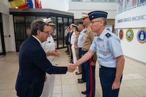His Excellency Fernando Barros, Minister of National Defense of Chile, meets U.S. Pacific Command leadership while visiting the US PACOM headquarters building at Camp H.M. Smith, Hawaii, July 17, 2026.