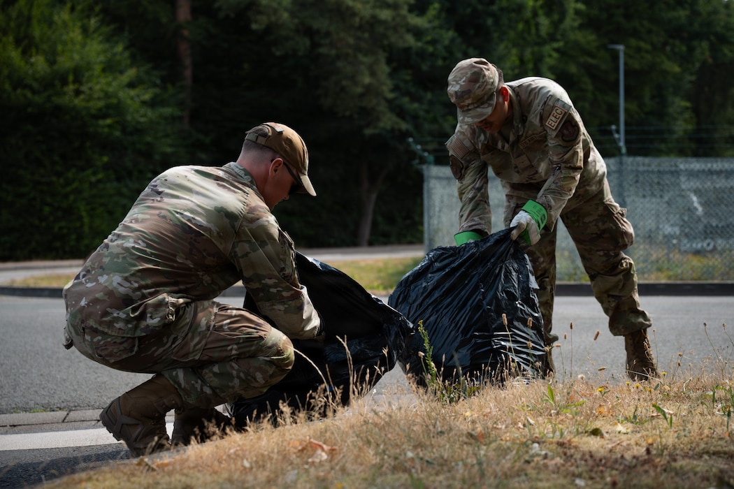 Airmen were a part of Ramstein’s Tactical Beautification Team, an initiative that helps improve the installation’s appearance and reinforces pride in maintaining a professional environment for the Kaiserslautern Military Community.