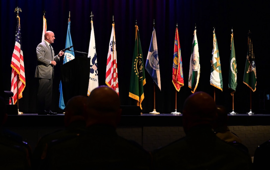 Attendees gather during the inaugural Florida Department of Homeland Security Awards Ceremony at the Clermont Performing Arts Center in Clermont, Florida, July 15, 2026. The event recognized state and federal partnerships as well as individuals nominated for their contribution during joint operations to protect our nation and safeguard the State of Florida in the past year.