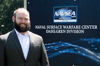 Dr. Andrew Fairbanks, lead engineer in the High Power Microwave Prototype Weapon Systems & Applications Branch of the Integrated Engagement Systems Department at Naval Surface Warfare Center Dahlgren Division was honored with the 2026 Assistant Secretary of the Navy for Research, Development and Acquisition Dr. Delores M. Etter Top Scientists and Engineers of the Year Award for Emergent Engineers for the establishment of the High Power Microwave Effects Laboratory at the division. (Jennifer Erickson/NSWCDD Photo)
